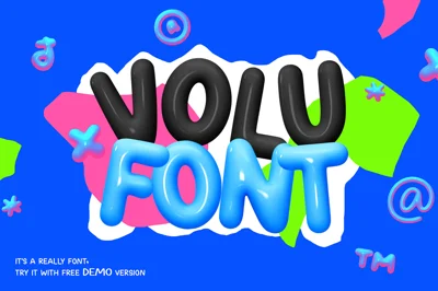 VOLUFONT. 3D OTF SVG Fonts