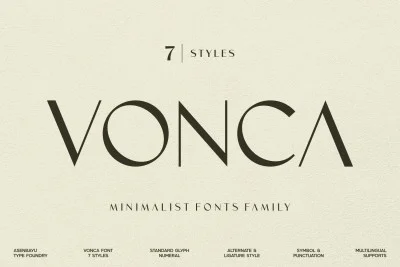 Vonca - Minimalist Font Family