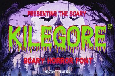 VT Kilegore - Scary Horror Font