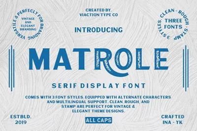 VT Matrole - Vintage Serif Font
