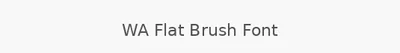 WA Flat Brush Font