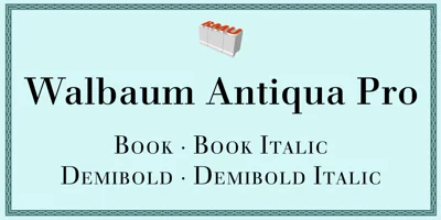 Walbaum Antiqua Pro Font
