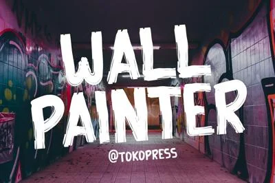 Wall Painter - Rough brush font