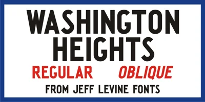 Washington Heights JNL Font