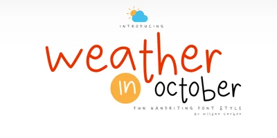 Weather In October Font