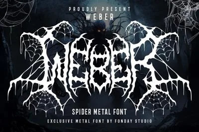 WEBER SPIDER – Death Metal Font