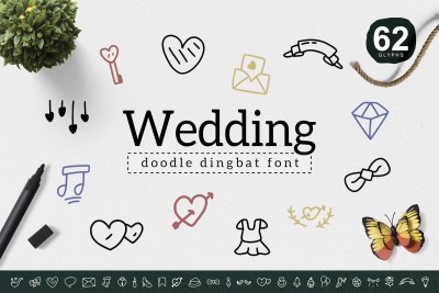 Wedding Dingbat Font