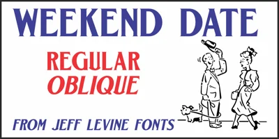 Weekend Date JNL Font