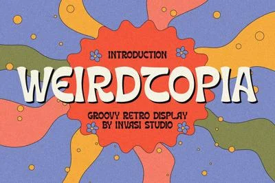 Weirdtopia - Groovy Retro Font