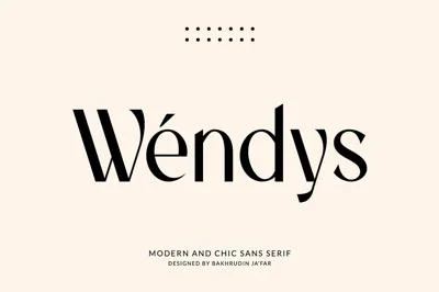 Wendys | Modern and chic Sans Serif Font