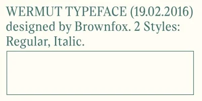 Wermut Font