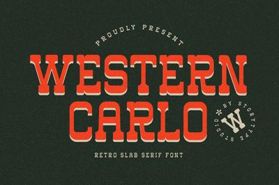 Western Carlo Retro Slab Serif Font Free Download