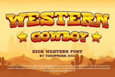 Western Cowboy - Gaming font