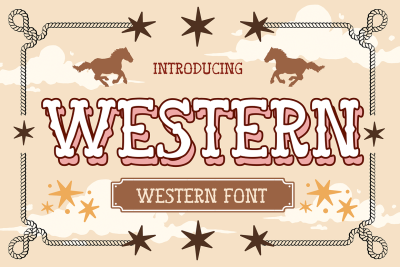 Western is a Western Display Font