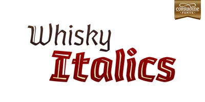 Whisky Italics Font