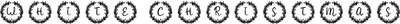 White Christmas Monogram Font