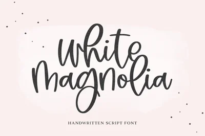 White Magnolia | Modern Script Font