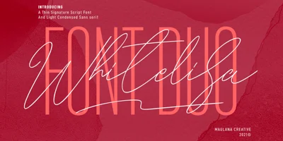 Whitelisa Script And Sans Font Duo