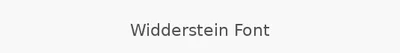 Widderstein Font