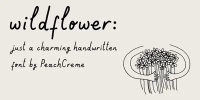 Wild Flower Peach Creme Font