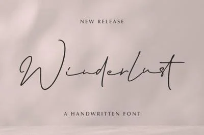 Winderlust - a Handwritten Font