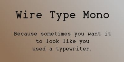 Wire Type Mono Font