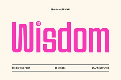 Wisdom – Condensed Font