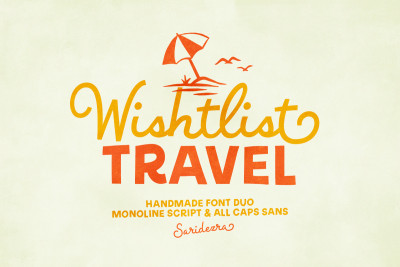 Wishlist Travel - Handmade Font Duo