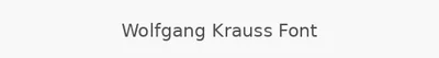 Wolfgang Krauss Font