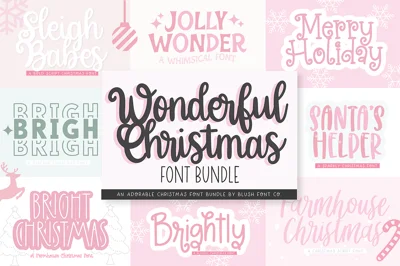 WONDERFUL CHRISTMAS Font Bundle