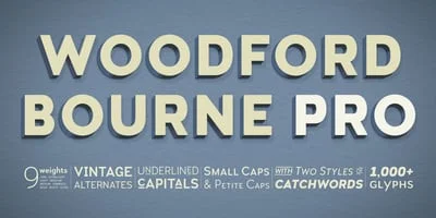 Woodford Bourne PRO Font