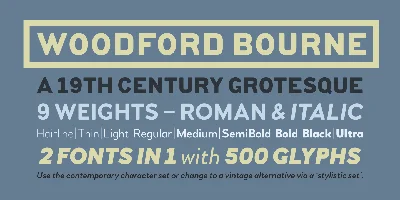 Woodford Bourne Font