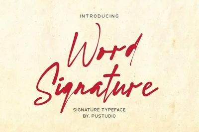 Word Signature Font