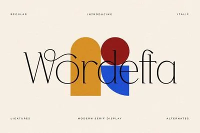 Wordefta Modern Serif Display Font