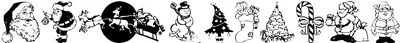 Xmas Clipart Font