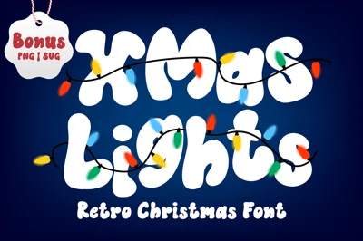 Xmas Lights is a cute Christmas font