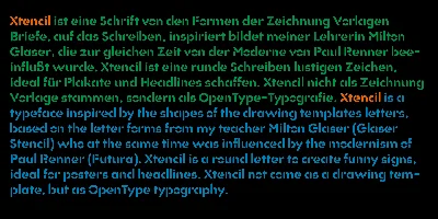 Xtencil lc Font