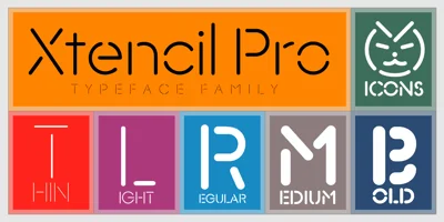 Xtencil Pro Font