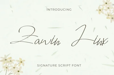 Zawin Linx Signature Script Font