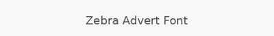 Zebra Advert Font