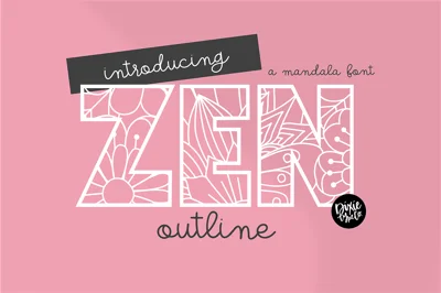 ZEN OUTLINE a Mandala Font