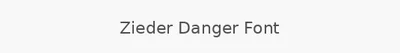 Zieder Danger Font