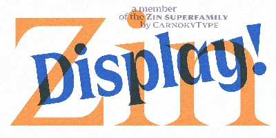 Zin Display Font