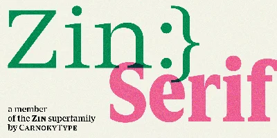 Zin Serif Font