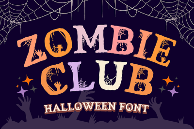 Zombie Club is a Halloween Font