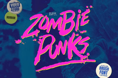 Zombie Punks - The Retro Horror Font Free Download