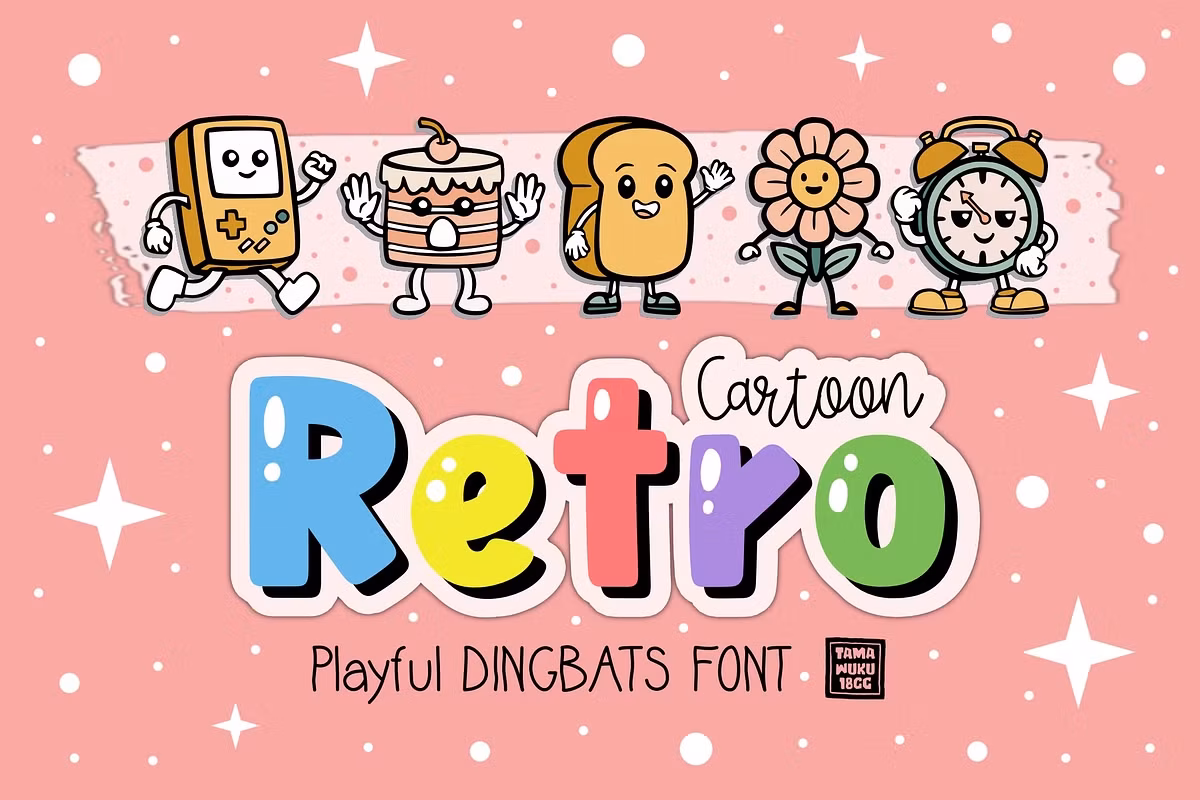 Retro Cartoon OTF Dingbats Font Free Download Free Download Retro Cartoon OTF Dingbats Font Free Download Free Download