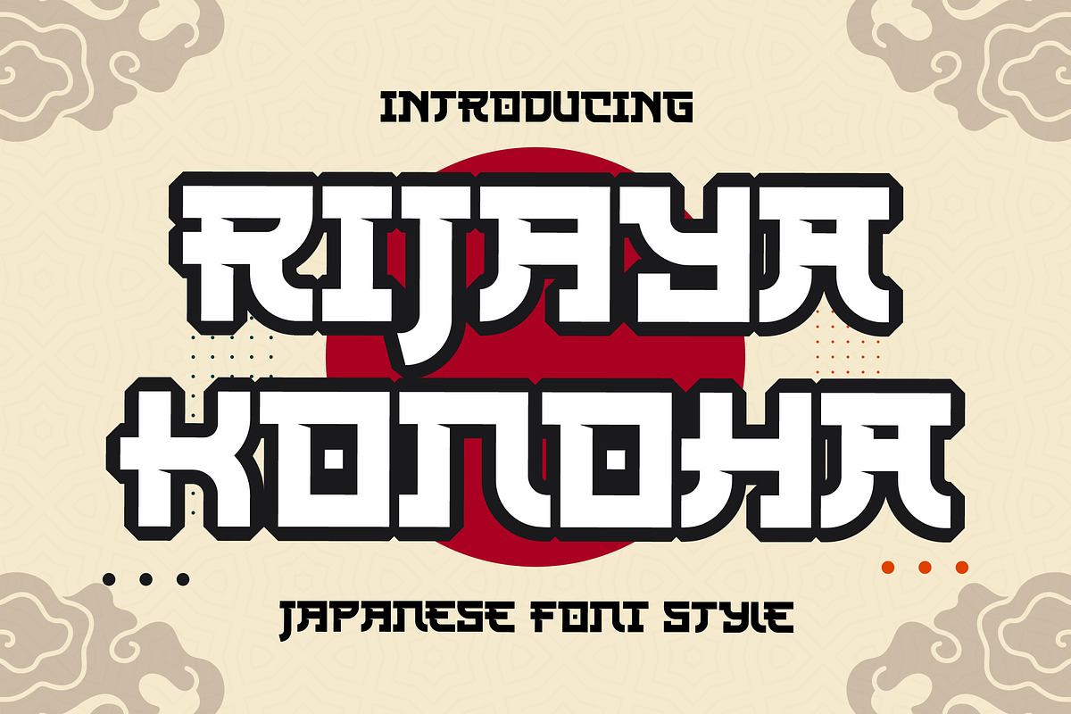 Rijaya Konoha Japanese Display Font Free Download Free Download