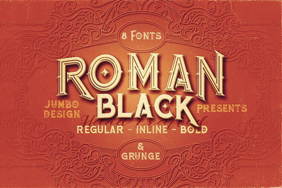 Roman Black - 8 Display Fonts Free Download Roman Black - 8 Display Fonts Free Download