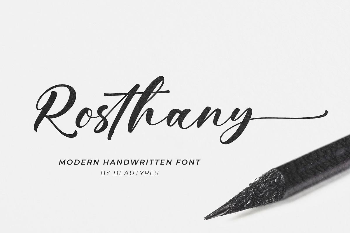 Rosthany - a handwritten script Free Download Free Download